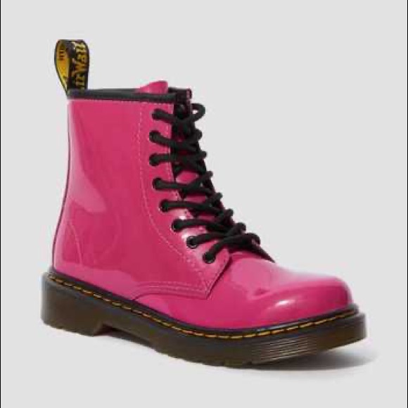Dr. Martens Shoes - Doctor Doc Martens  Delaney Hot Pink Combat Boots